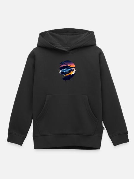 Klassischer Sportwagen - Kinder Premium Organic Hoodie - Schwarz
