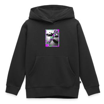 skateboard skate skater sk8 skateboarding - Kinder Premium Organic Hoodie - Schwarz - Vorne - AI Model Kid Male (0cm)