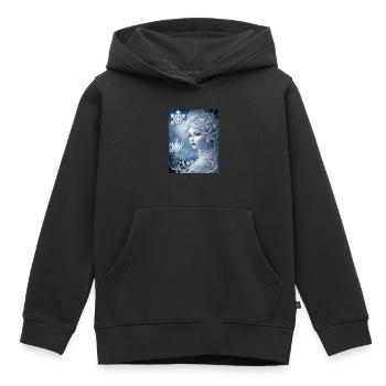 Beauté froide - Sweat Premium à capuche enfant bio - noir - Devant - AI Model Kid Male (0cm)