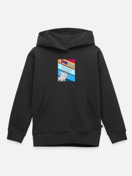 EMOtion Emotionen - Kinder Premium Organic Hoodie - Schwarz