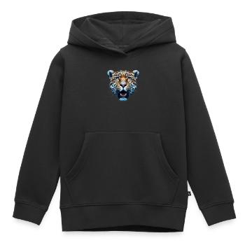 Leopard - Kids Premium Organic Hoodie - black - Front - AI Model Kid Male (0cm)