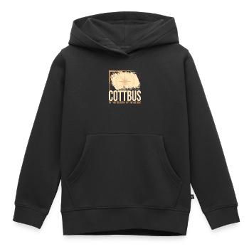 Cottbus Koordinaten - Kinder Premium Organic Hoodie - Schwarz - Vorne - AI Model Kid Male (0cm)