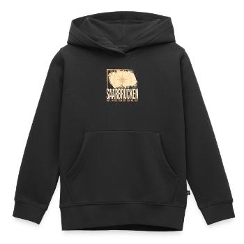 Saarbrücken Koordinaten - Kinder Premium Organic Hoodie - Schwarz - Vorne - AI Model Kid Male (0cm)
