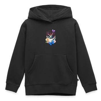 Super papa - Héros de la vie quotidienne - Sweat Premium à capuche enfant bio - noir - Devant - AI Model Kid Male (0cm)