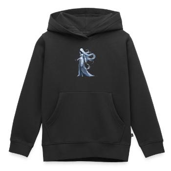 Gruseliges Halloween-partykostüm Banshee - Sweat Premium à capuche enfant bio - noir - Devant - AI Model Kid Male (0cm)