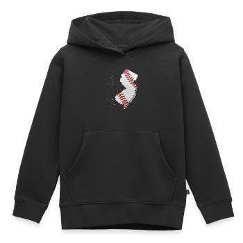 New Jersey (USA) | echter Baseball | Landkarte Sct - Kinder Premium Organic Hoodie - Schwarz - Vorne - AI Model Kid Male (0cm)