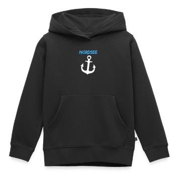 Mer du Nord - Sweat Premium à capuche enfant bio - noir - Devant - AI Model Kid Male (0cm)