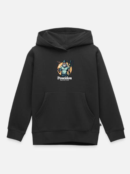 Poseidon brews Craft Coffee! - Kinder Premium Organic Hoodie - Schwarz