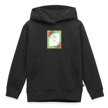 INVITATION EN L'HONNEUR DE MARIAGE - Sweat Premium à capuche enfant bio - noir - Devant - AI Model Kid Male (0cm)