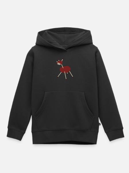 Kastanie Einhorn - Kinder Premium Organic Hoodie - Schwarz