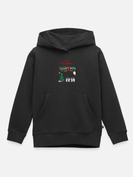 Joyeux Noël - Sweat Premium à capuche enfant bio - noir