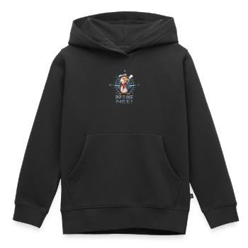 Bevor du fragst, Nee - Kinder Premium Organic Hoodie - Schwarz - Vorne - AI Model Kid Male (0cm)