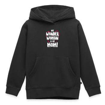 My Is My Mom - Kids Premium Organic Hoodie - black - Front - AI Model Kid Male (0cm)