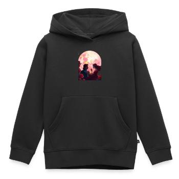 Rosenrot und ihr Prinz - Kinder Premium Organic Hoodie - Schwarz - Vorne - AI Model Kid Male (0cm)