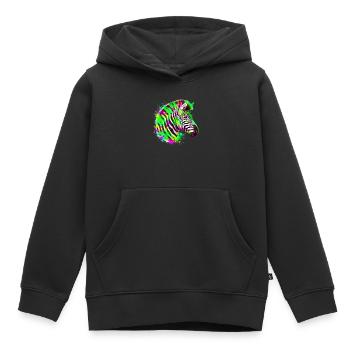 Zebra - Kinder Premium Organic Hoodie - Schwarz - Vorne - AI Model Kid Male (0cm)