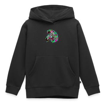 Zebra - Kinder Premium Organic Hoodie - Schwarz - Vorne - AI Model Kid Male (0cm)