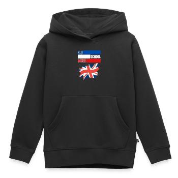 OLD SCHOOL BIKER UK - Kinder Premium Organic Hoodie - Schwarz - Vorne - AI Model Kid Male (0cm)