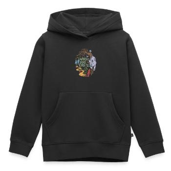 Hansel et Gretel Maison Sorcière Vintage - Sweat Premium à capuche enfant bio - noir - Devant - AI Model Kid Male (0cm)