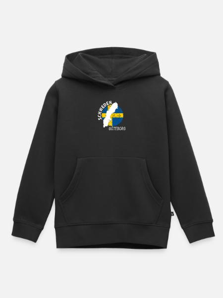 Göteborg - Kinder Premium Organic Hoodie - Schwarz