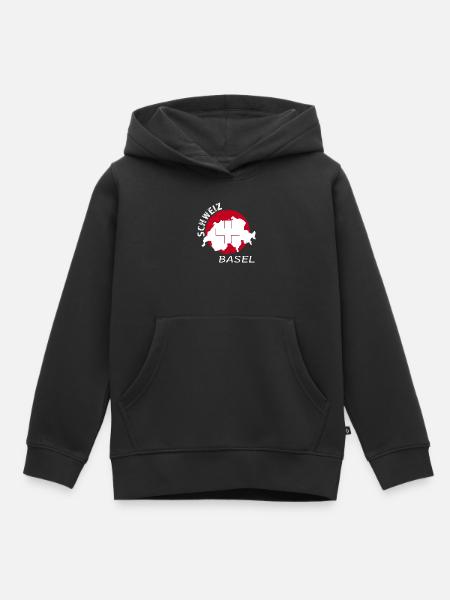Basel - Kinder Premium Organic Hoodie - Schwarz
