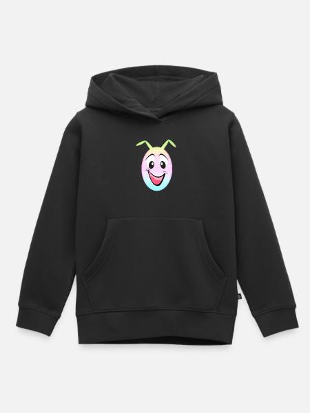 Pastellherzen Smile Ei Kawaii - Kinder Premium Organic Hoodie - Schwarz