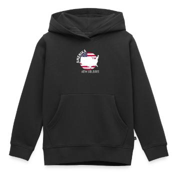 New Orleans - Kinder Premium Organic Hoodie - Schwarz - Vorne - AI Model Kid Male (0cm)