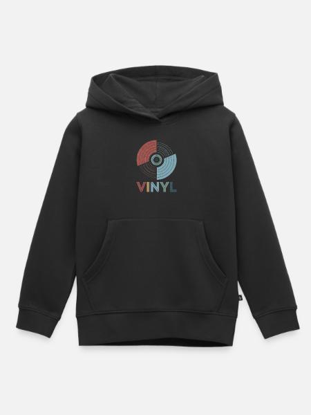 Vinyl Retro - Kinder Premium Organic Hoodie - Schwarz