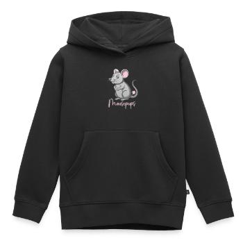 Chiots de souris, Chiots de souris, Pets de souris, pets, pets, pets - Sweat Premium à capuche enfant bio - noir - Devant - AI Model Kid Male (0cm)