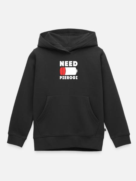 Polen Polnisch Pierogi - Kinder Premium Organic Hoodie - Schwarz