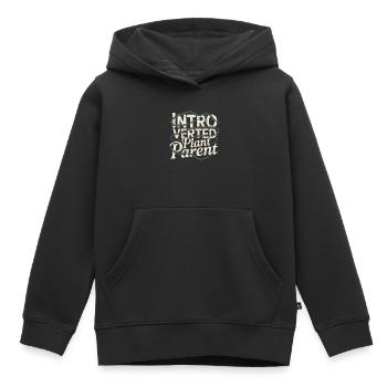 Introvertierter Pflanzenelternteil - Kinder Premium Organic Hoodie - Schwarz - Vorne - AI Model Kid Male (0cm)