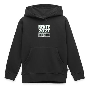 Pension 2027 Loading - Kids Premium Organic Hoodie - black - Front - AI Model Kid Male (0cm)