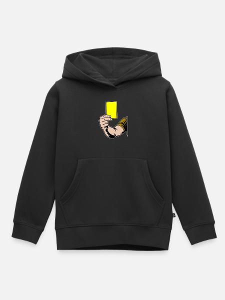 Gelbe Karte - Kinder Premium Organic Hoodie - Schwarz
