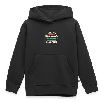 Hamster - Kinder Premium Organic Hoodie - Schwarz - Vorne - AI Model Kid Male (0cm)