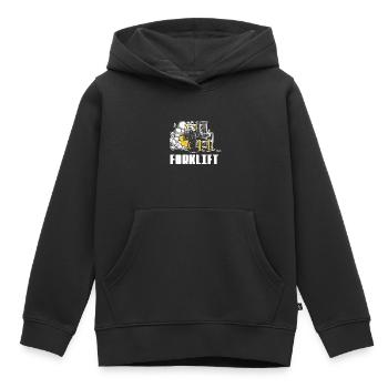 Élévateur chariot chariot élévateur de élévateur logistique stockist - Sweat Premium à capuche enfant bio - noir - Devant - AI Model Kid Male (0cm)