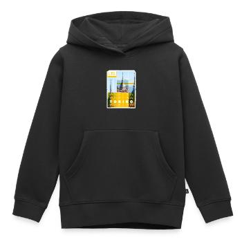 Turin Turin Turin Italie Ville Skyline Vacances Amour - Sweat Premium à capuche enfant bio - noir - Devant - AI Model Kid Male (0cm)