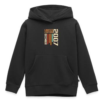 December 2007 - 2007 December - Kids Premium Organic Hoodie - black - Front - AI Model Kid Male (0cm)
