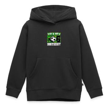5th birthday Boy Soccer 5 Years Old Gifts - Kinder Premium Organic Hoodie - Schwarz - Vorne - AI Model Kid Male (0cm)
