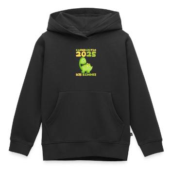 kiKindergarten 2025 Kids Gift Kita 2025 Décoration - Sweat Premium à capuche enfant bio - noir - Devant - AI Model Kid Male (0cm)