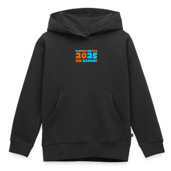 Jardin d’enfants 2025 Cadeau Kita 2025 Décoration - Sweat Premium à capuche enfant bio - noir - Devant - AI Model Kid Male (0cm)