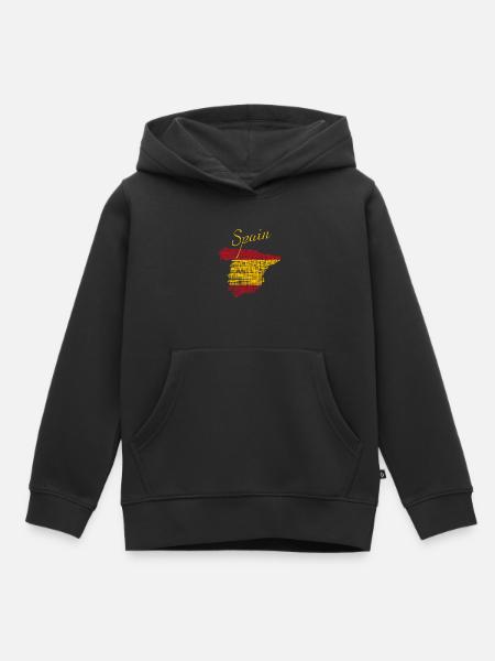 Spain, Spanien - Kinder Premium Organic Hoodie - Schwarz