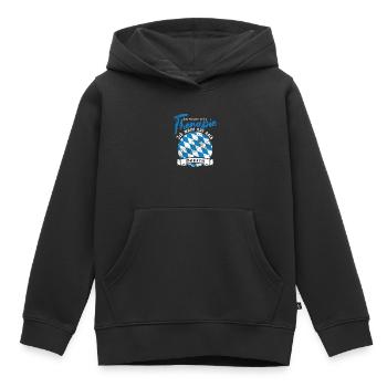 Ich brauche keine Therapie ich muss nach Bayern - Kinder Premium Organic Hoodie - Schwarz - Vorne - AI Model Kid Male (0cm)