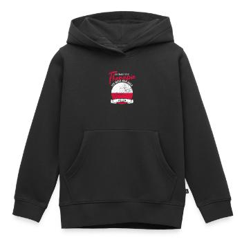 Ich brauche keine Therapie ich muss nach Polen - Kinder Premium Organic Hoodie - Schwarz - Vorne - AI Model Kid Male (0cm)