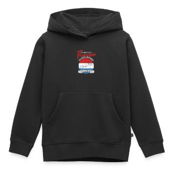 Ich brauche keine Therapie ich muss nach Luxemburg - Kinder Premium Organic Hoodie - Schwarz - Vorne - AI Model Kid Male (0cm)