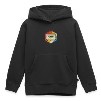 Kassette - Mixtape Audiokassette Magnetband retro - Kinder Premium Organic Hoodie - Schwarz - Vorne - AI Model Kid Male (0cm)