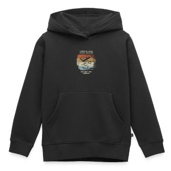 Kassette - Früher war alles besser Vintage Retro - Kinder Premium Organic Hoodie - Schwarz - Vorne - AI Model Kid Male (0cm)