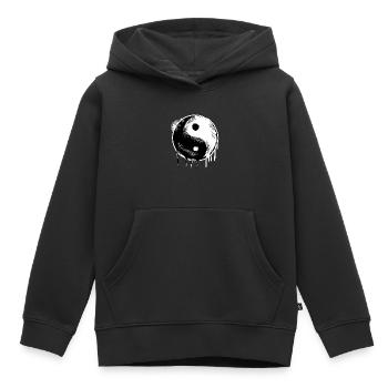 Graffiti-Gekritzel schreiben Oberflächenwand-Kreide-Kunst-Geschenk - Kinder Premium Organic Hoodie - Schwarz - Vorne - AI Model Kid Male (0cm)