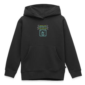 Chemical Symbol Of Argon - Chemistry Teacher - Kids Premium Organic Hoodie - black - Front - AI Model Kid Male (0cm)