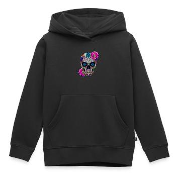 Zucker Schädel Tag der Toten Geschenk - Kinder Premium Organic Hoodie - Schwarz - Vorne - AI Model Kid Male (0cm)