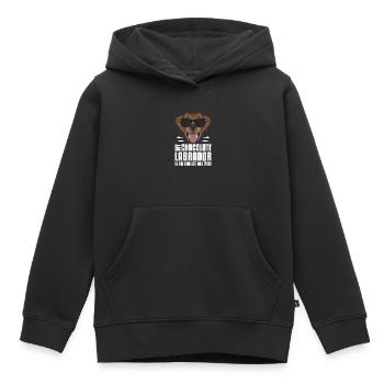 Mein Schoko Labrador, Lab ist der Coolste - Kinder Premium Organic Hoodie - Schwarz - Vorne - AI Model Kid Male (0cm)