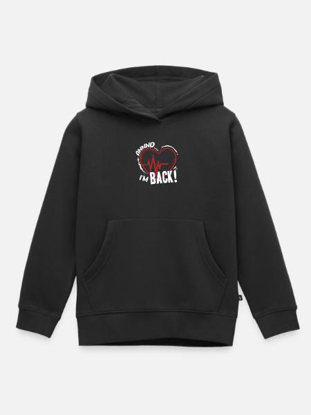 Herzinfarkt Überlebender - Kinder Premium Organic Hoodie - Schwarz